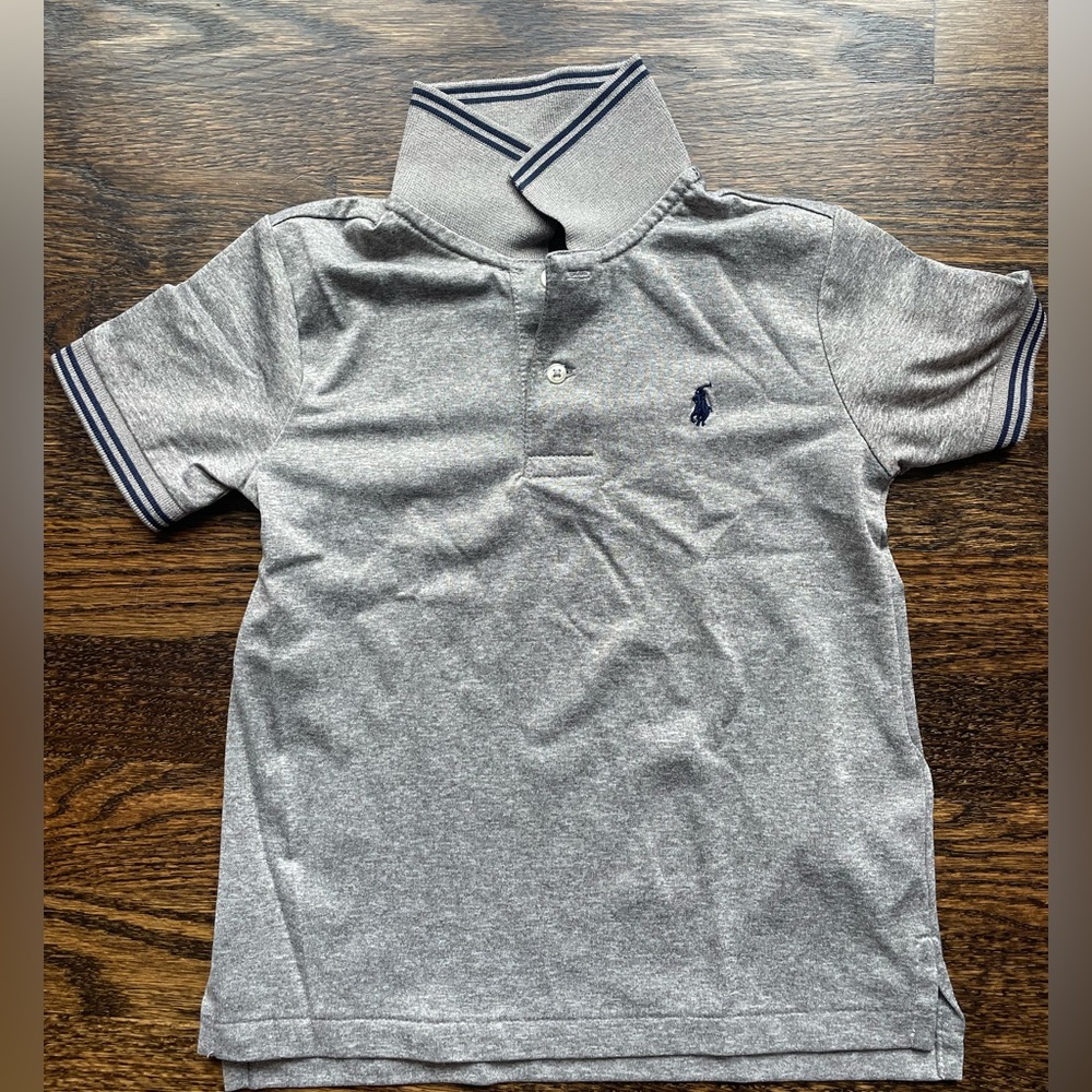 EUC Polo Gray Performance Too
